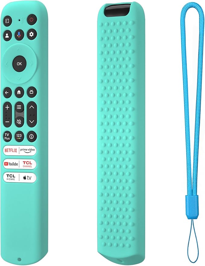 Hi Color Silicone Cover for TCL RC813 FMB1/RC923/RC902V Remote Protective Case Sleeve for TCL Smart TV Remote RC813 FMB1 Case Cover(Mint)