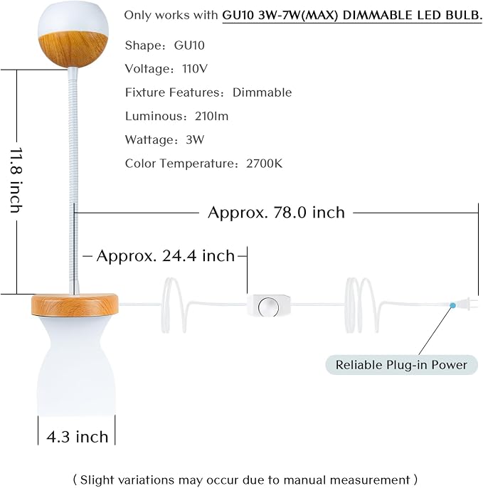 Patented Innovative Design Headboard Reading Light. No Drilling Book Light - Image 7