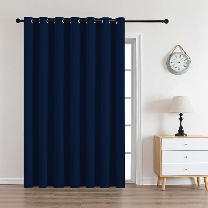CUCRAF Custom Navy Blue Blackout Curtains 1 Panel Set, Thermal Insulated by CUCRAF