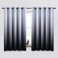 SimpleHome Ombre Gradient Black White to Gray Curtains by SimpleHome
