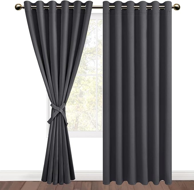 DWCN Dark Grey Blackout Curtains - Image 7