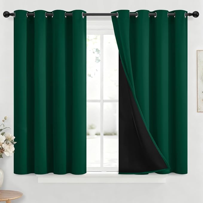 Yakamok Emerald Green Blackout Curtains 45 inches by Yakamok