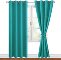 Blackout Curtains for Bedroom, 52 x 96 Inches Long, Peacock Teal | Thermal by Hiasan