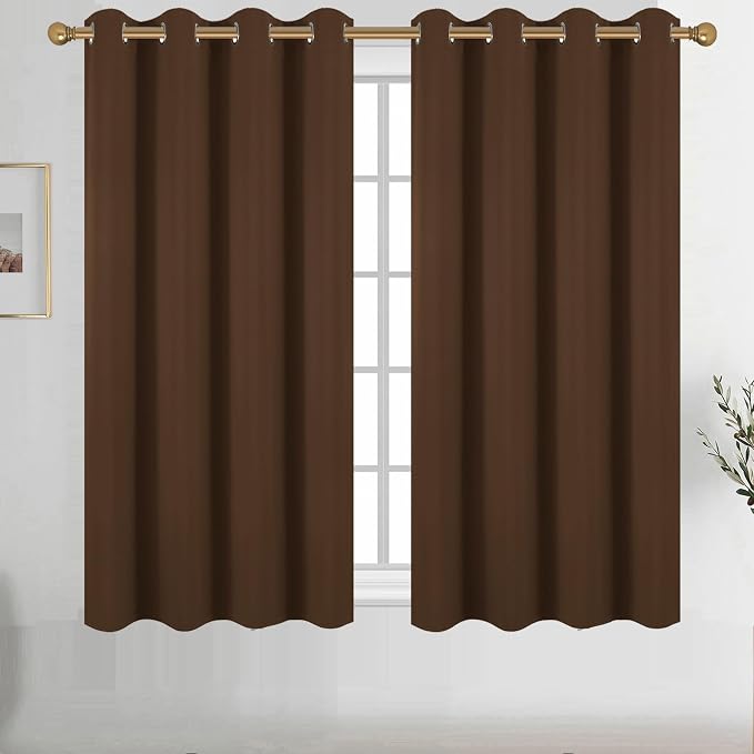 Diraysid Chocolate Brown Grommet Blackout Curtains by Diraysid%2C+refresh+your+life