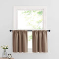 RYB HOME Cafe Blackout Curtains 24 inch Length, RV Camper Window Curtains | by RYBHOME