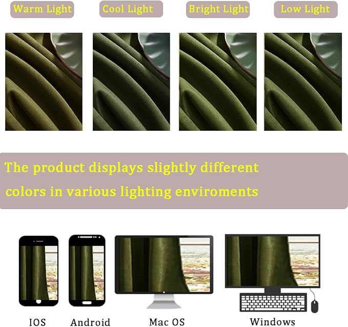 Timeper Hunter Green Velvet Curtains W52 x L108 inches 2 Panels, Back Tab & Rod - Image 7