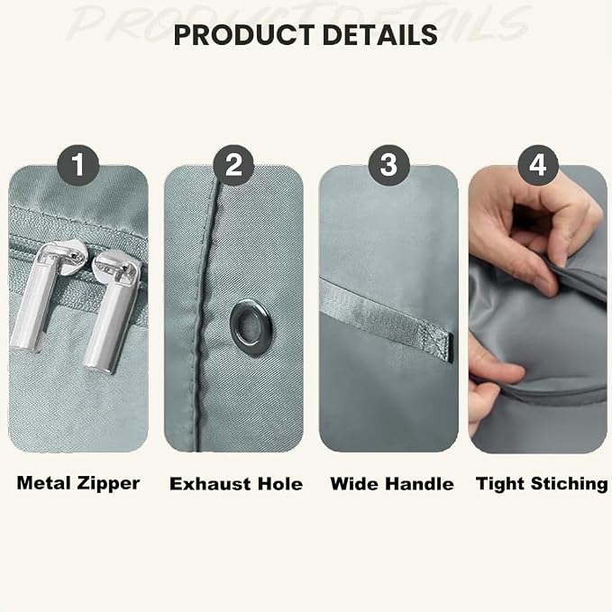 Comforter Storage Bag, Bedding & Blanket Self Compression Storage Organizer | - Image 4