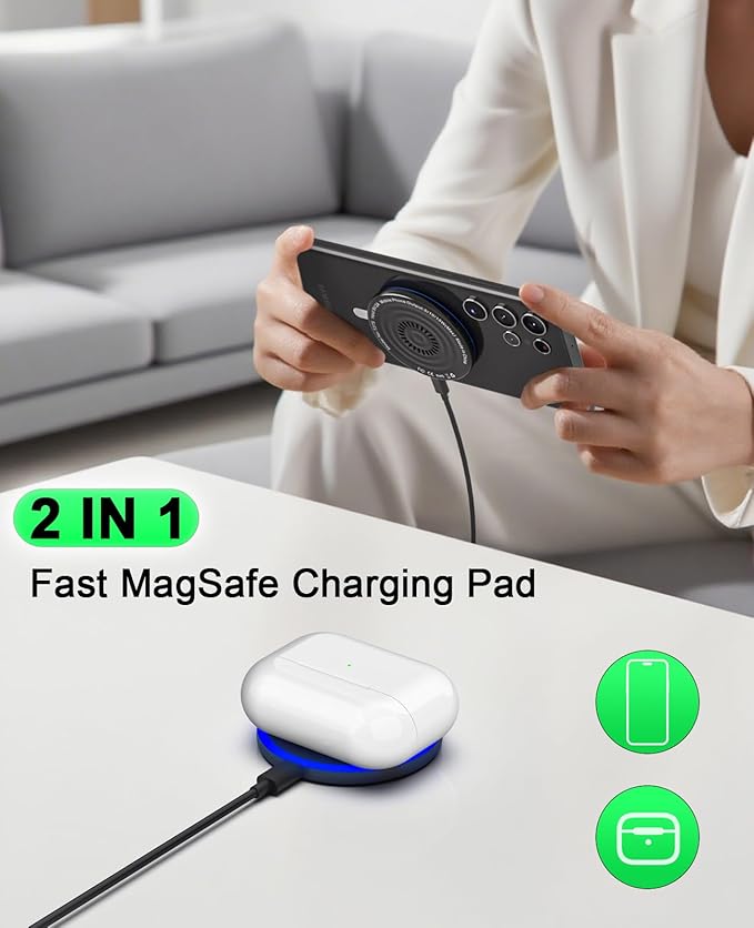 Wireless Charger 2Pack 6FT 15W Samsung Magnetic Wireless Charger Fast Charging Pad for Samsung Galaxy S25 Ultra/S24 FE/S23 Ultra/S22/S21/Z Google Pixel 9 8a 7a 8 7 Pro | Strong Magnet Technology