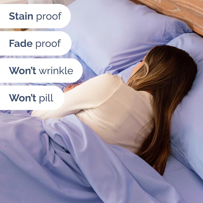 Split Head King Sheet Set – 4 Piece Flex Split Top King Sheets for Adjustable Beds - Fits 14” to 16" Mattress w/ Deep Pockets - Soft, Breathable & Cooling - Luxury Bedding and Wrinkle Free - Lavender
