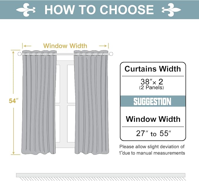 ChrisDowa Blackout Curtains for Bedroom and Living Room 2 Panels Set | Thermal - Image 5