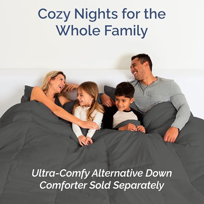 Full XL Bed Sheet Set - 4 Piece Extra Long Extended Full XL Sheets - Soft, Breathable & Cooling - Fits 8” to 16" Mattress w/ Deep Pockets - 54" x 80" - Easy-Fit, Wrinkle & Fade Resistant - Charcoal