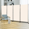 Room Divider 4 Panel Folding Privacy Screen, Round Pad Design Wall Divider | by HOMSCREENER