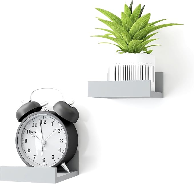 Small Grey Floating Shelves for Wall, Shelf by Unknown