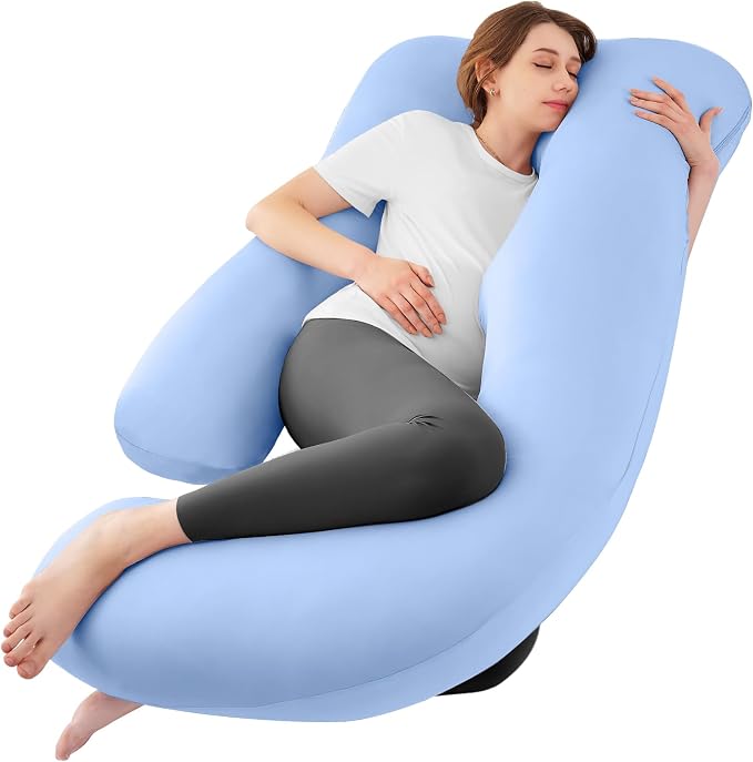 Cooling Pregnancy Pillows for Sleeping, Light Blue | Sasttie Maternity Pillow by SASTTIE