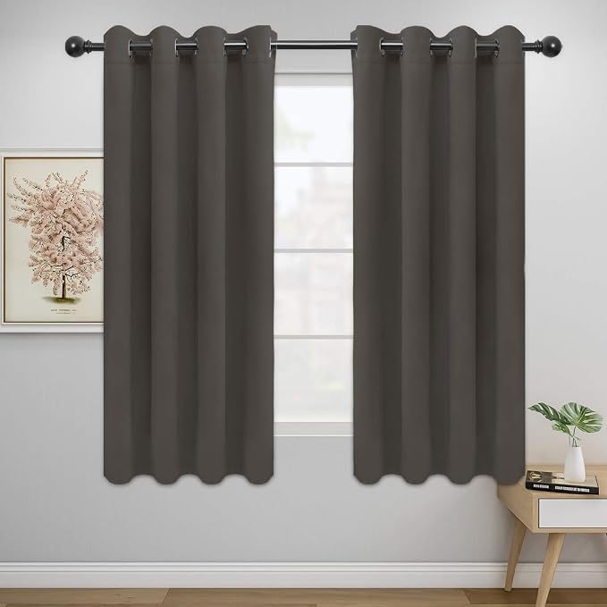 Easy-Going Thermal Grommet Blackout Curtains, 2 Panels 52x63 in, Taupe | by Easy-Going
