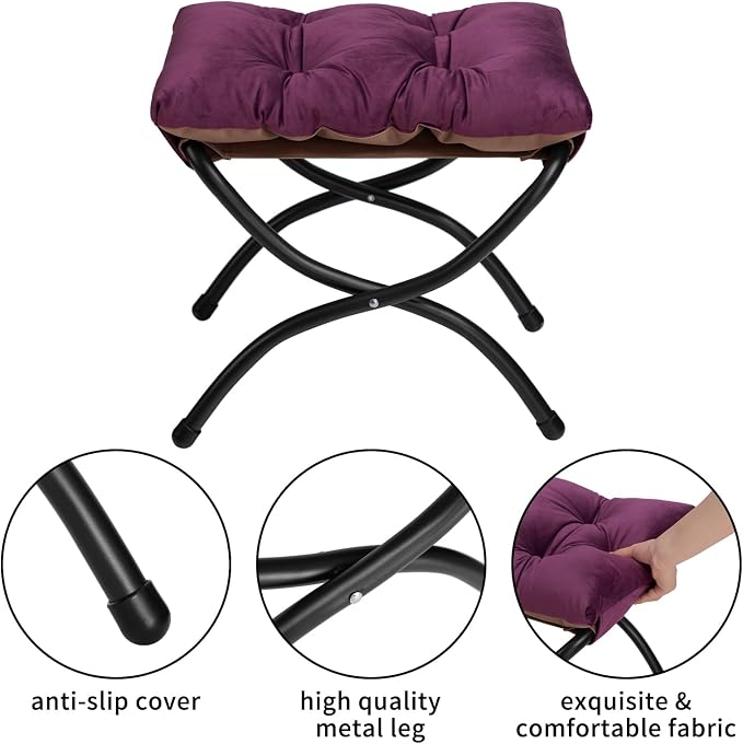 HollyHOME Lazy Chair with Foldable Ottoman, Accent Comfy Lounge Armchair and - Image 8