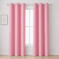 LEMOMO Pink Blackout Curtains 34 x 84 Inch Length/Set of 2 Curtain by Lemomo