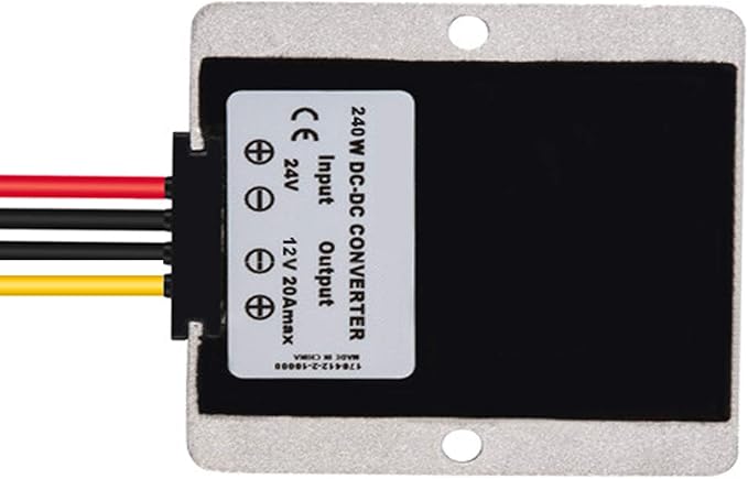 MGGi Voltage Buck Converter Regulator DC 24V to DC 12V 20A 240W Waterproof Power Transformer, Voltage Reducer, High-Power Power Supply Module Buck Transformer, for Golf Cart, Forklifts, Car