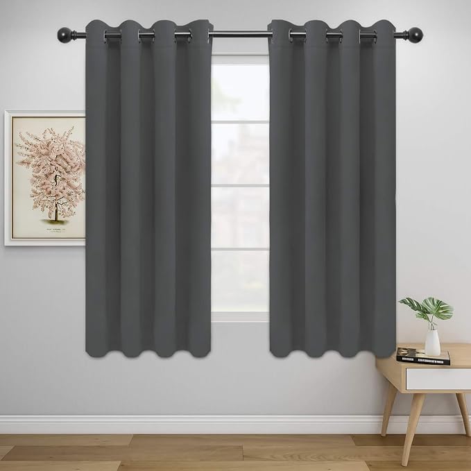 Easy-Going Blackout Curtains for Bedroom, Solid Thermal Insulated Grommet and by Easy-Going