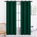 Yakamok Blackout Curtains 38x72 inch Dark Green Thermal Drapes-Bedroom | 2 by Yakamok
