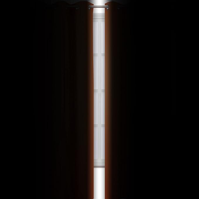 Blackout Curtains 52 x 95 inch/Orange Curtains Set of 2 Panels/Thermal - Image 3