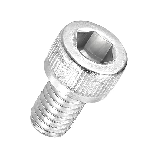 Kozelo 25pcs Socket Head Cap Screws - [M6-1 x 10mm] 304 Stainless Steel Allen Socket Drive for Electrical Motor 3D Printing Fan Engine Replacement Use, Silver