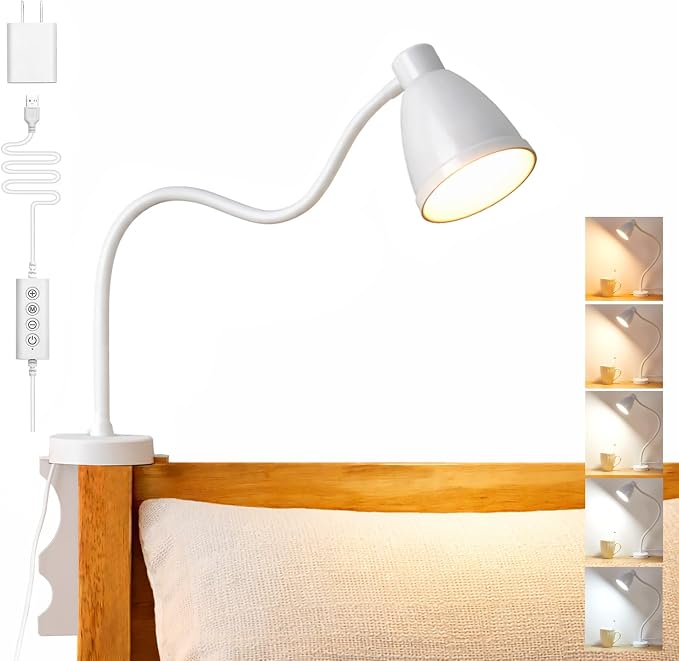 BOHON No Install Bedside Reading Light, Clip-Free Wall Mounted Lamp White | 5 by BOHON