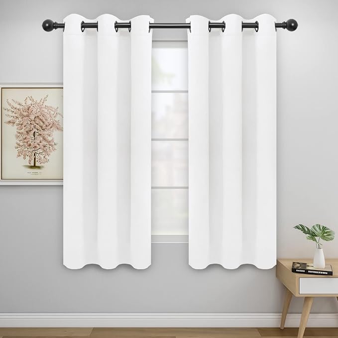 Easy-Going Thermal Grommet Curtains, 2 Panels 46x63 in, Noise Reduction by Easy-Going