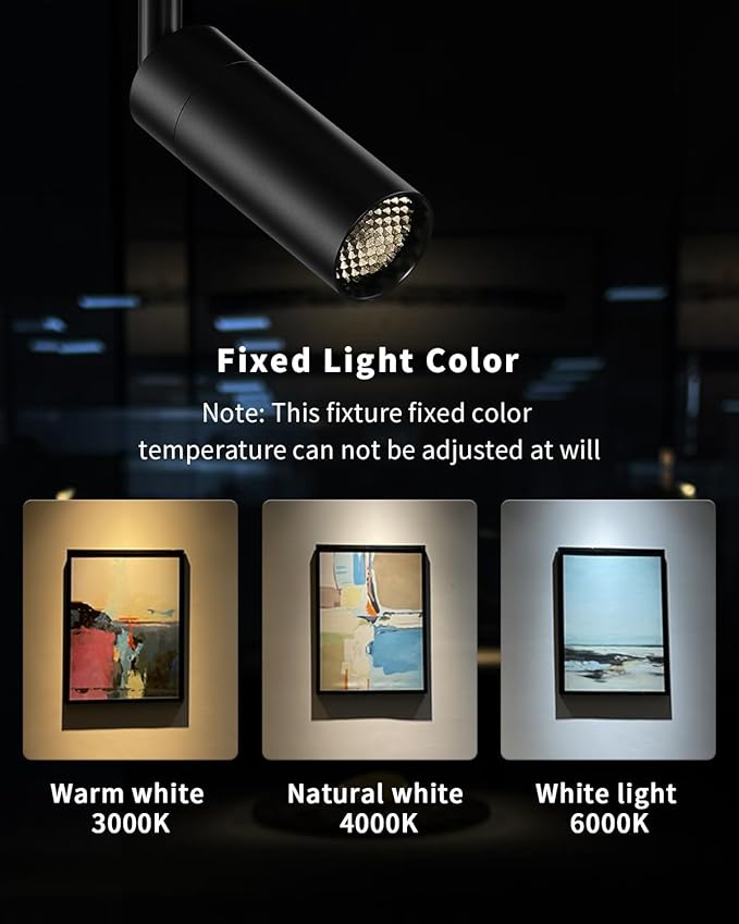 Gpaillumic Led Modern Directional Spotlight, Zoomable Monopoint Ceiling Spot Light for Indoor Cafeteria Foyer Living Room Warm White