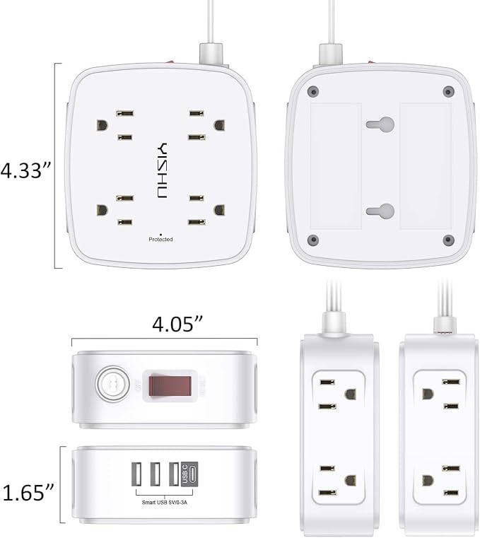 6 Ft Surge Protector Power Strip - Image 7