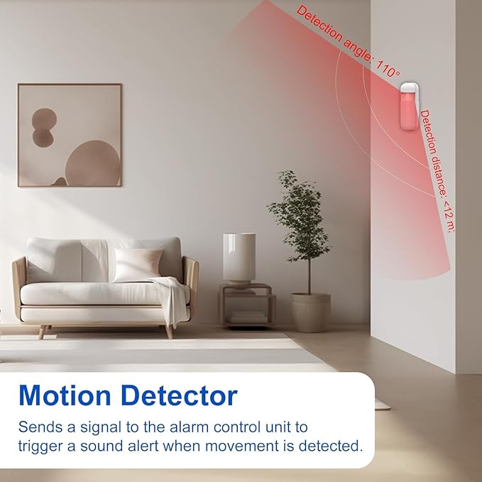 WiFi Wireless Alarm System for Home Security - 24/7 Protection Smart Home Devices 4.3" Touch Screen, GSM/4G+WiFi, App Instant Alerts, No Monthly Fee, Alexa Compatible for House Apartment Office(8Pcs)