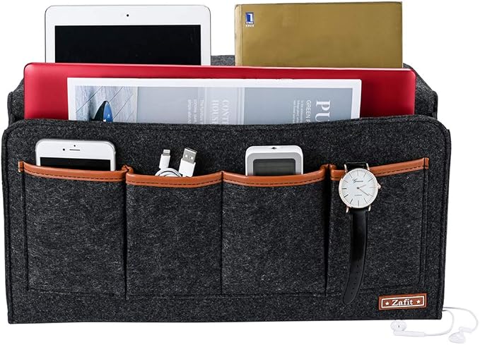 Zafit Bedside Caddy, 7 Pockets Large Size Bedside Organizer Caddy - Image 2