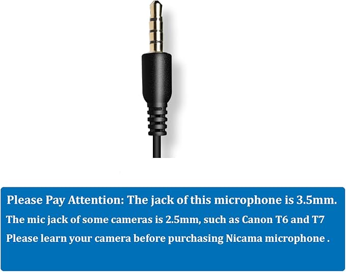 Nicama LVM1 Lavalier Lapel Microphone with Windscreen Muff for DSLR Camera Canon Nikon Camcorder Zoom TASCAM Audio Recorder Smartphone PC