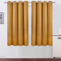 Mustard Yellow Blackout Curtains 52 x 63 Inch Length/Set of 2 Curtain by Lemomo