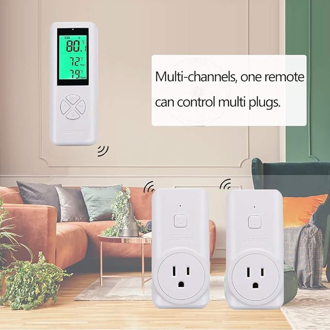 SENSTREE DIGITEN Wireless Temperature Controller, Remote Control Detect Temp, Digital Remote Thermostat, Plug-in Thermostat Outlet