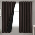 BGment Brown 100% Blackout Curtains 63 Inches Long by BGment