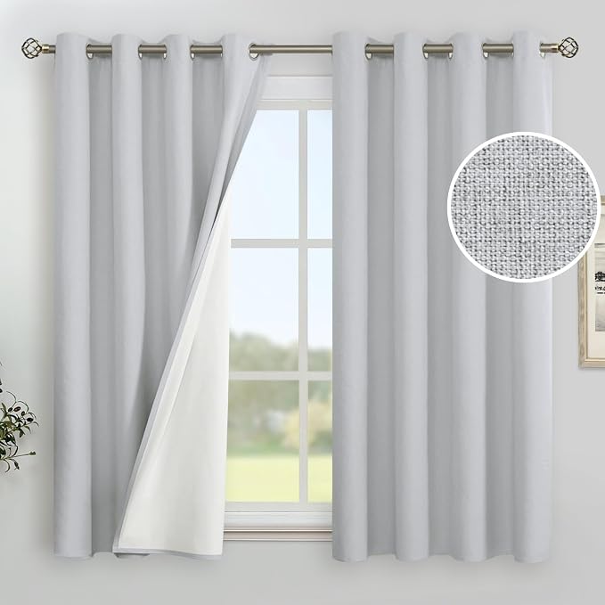 YoungsTex Linen Blackout Curtains 54 Inch Length by YoungsTex