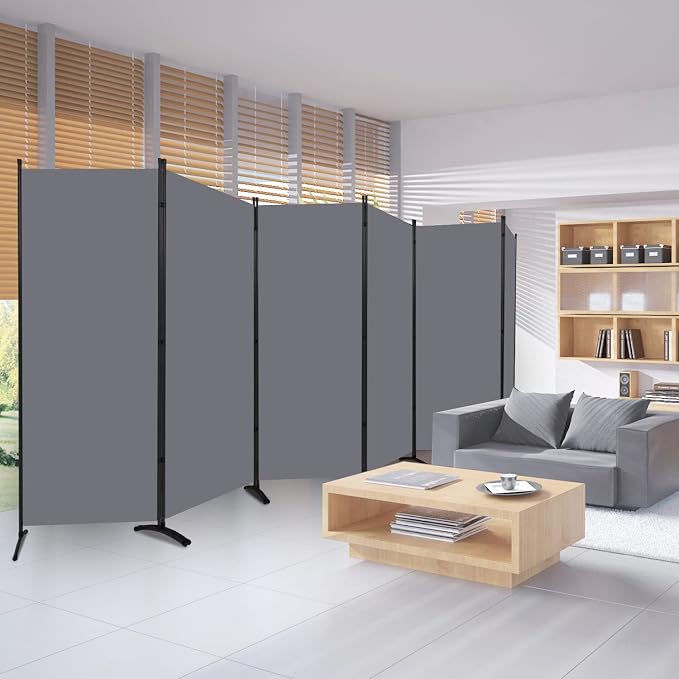 Room Divider 6FT Folding Privacy Screens, 6 Panel Partition Room Dividers | - Image 7