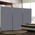 Room Divider 3 Panel Folding Privacy Screen, Round Pad Design Wall Divider | by HOMSCREENER