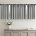 MIULEE Set of 4 Light Grey 45 Inch Short Blackout Kitchen Window Curtains | by MIULEE