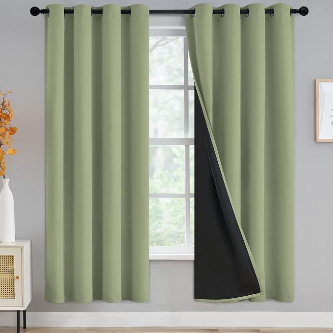 Yakamok Sage Blackout Curtains 72 inches Long by Yakamok