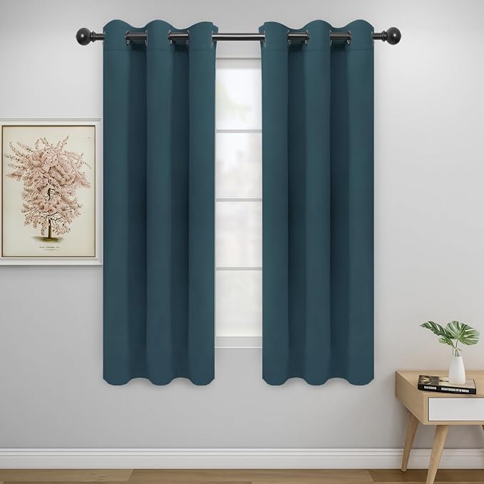 Easy-Going Thermal Grommet Blackout Curtains, 2 Panels 34x63 in, Noise Reduction by Easy-Going