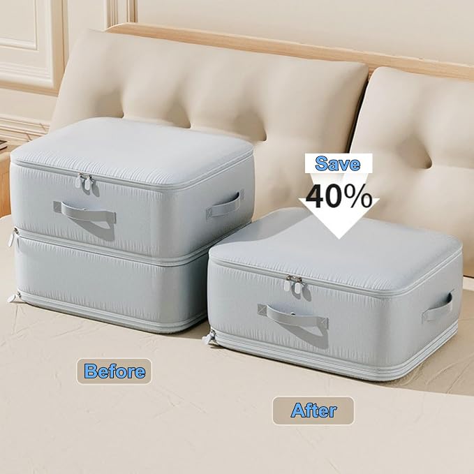 Ultra Space Saving Self Compression Organizer, Large Capacity Storage Bag - Image 4