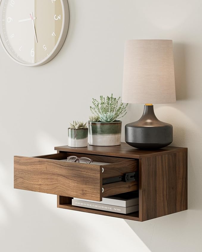 Modern Walnut Floating Nightstand - Image 4