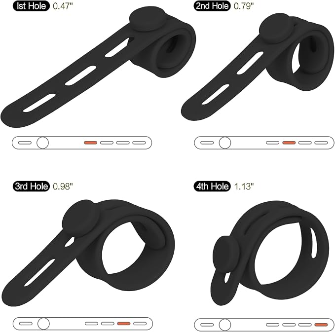 Donruby 24Pcs Silicone Cable Ties, Reusable Cord Organizer Straps, 5.12" - Image 3