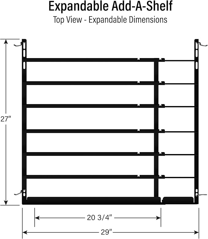 Display Technologies Cold Vault Expandable Add-A-Shelf (Pack of 4) - Maximize Storage and Organization in Your Cold Storage, Drink Organizer for Cans, Bottles and More