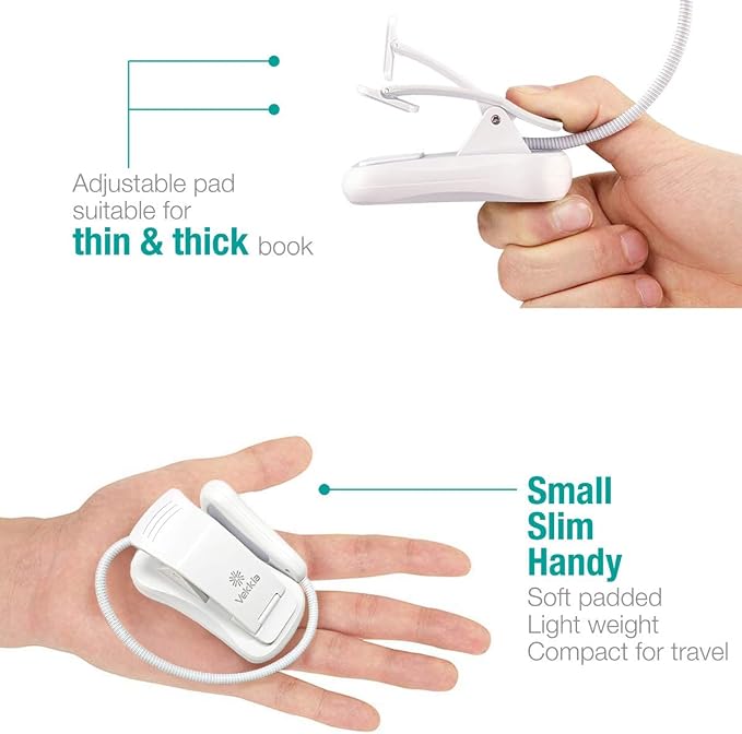Vekkia 3000K Warm LED Rechargeable Book Light | Easy - Image 6