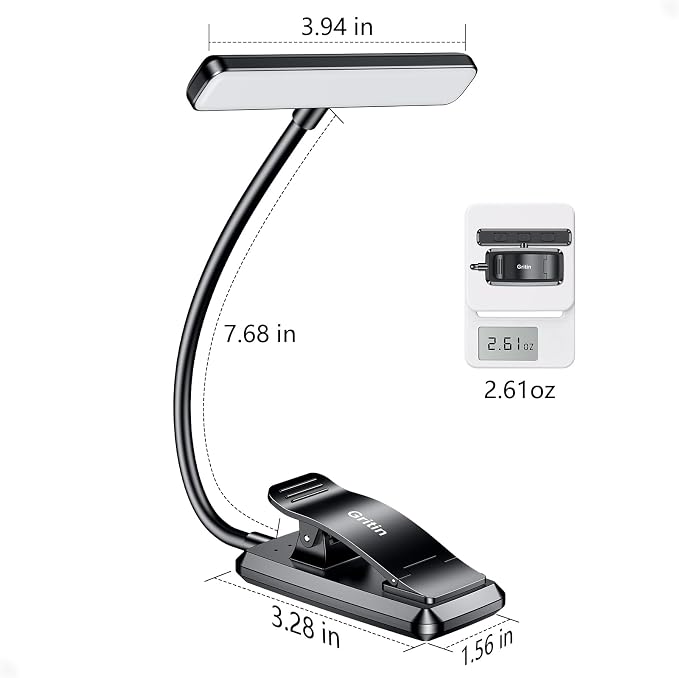 Gritin 19 LED Rechargeable Book Light - Image 8