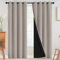 SimpleHome Natural 100% Blackout Curtains Room Darkening Living Room 96L | by SimpleHome