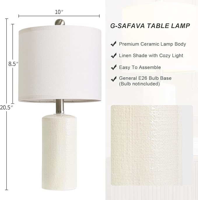 G-SAFAVA 20.5" Small Table Lamps - Image 2